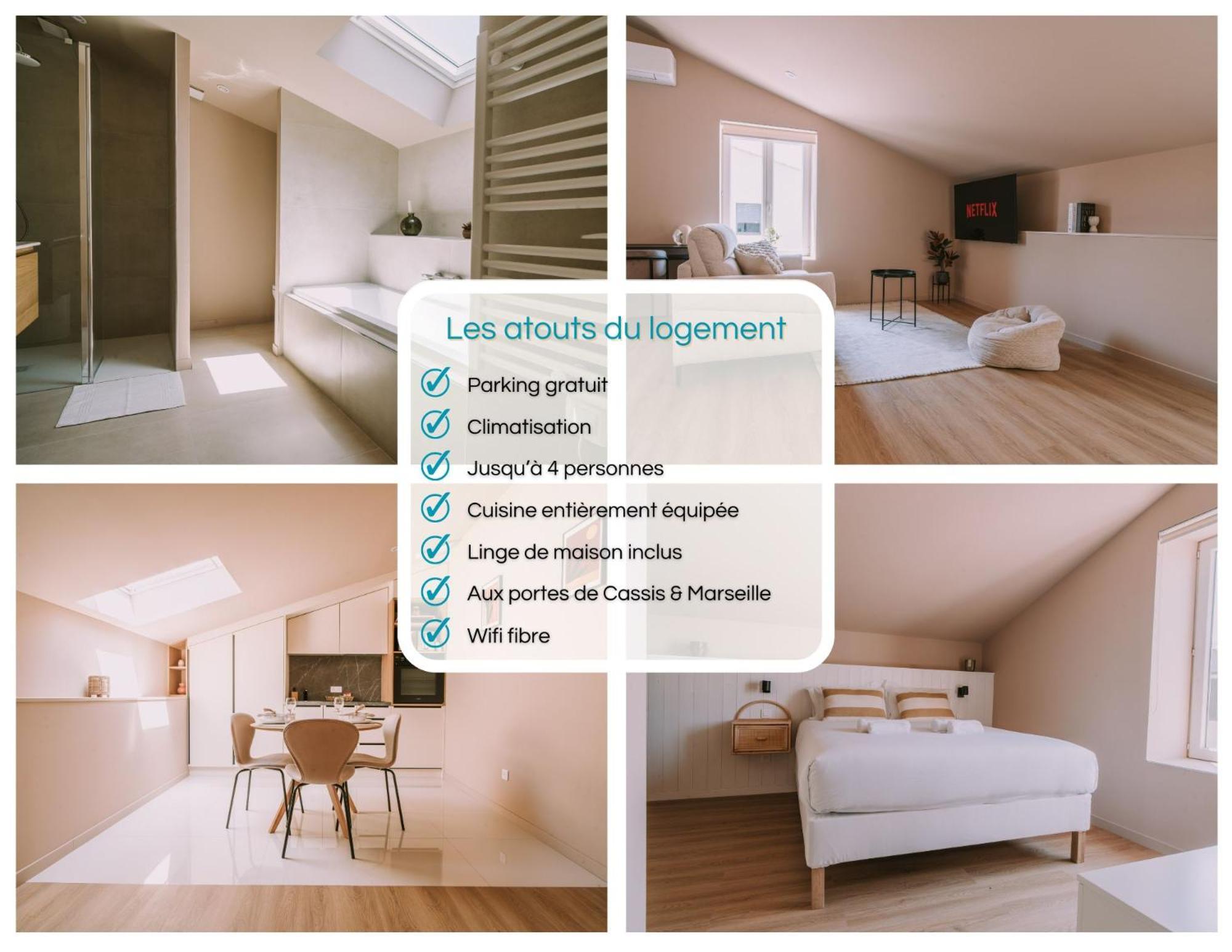 Quietude-Loft Neuf-Clim & Parking Apartment Roquefort la Bedoule Bagian luar foto